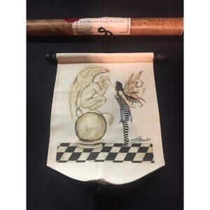 RARE Amy Brown Faery Fanions ~ Canvas Fairy Hanging Banner - Original #3&18